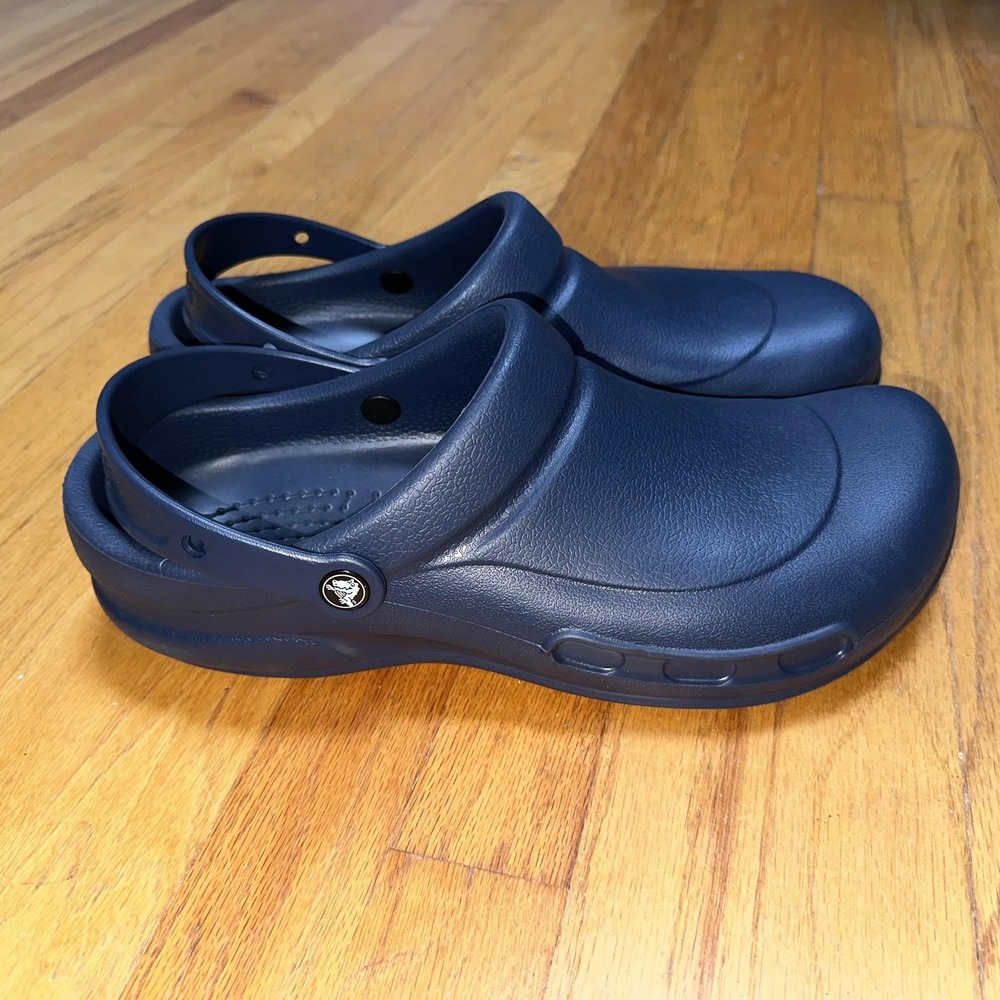 Crocs Shoes Mens 12 Navy Blue Work Clogs Non Slip Resistant‎ Kitchen Comfort